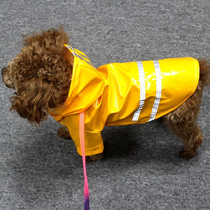 Waterproof PU Reflective Outdoor Pet Rain Jacket