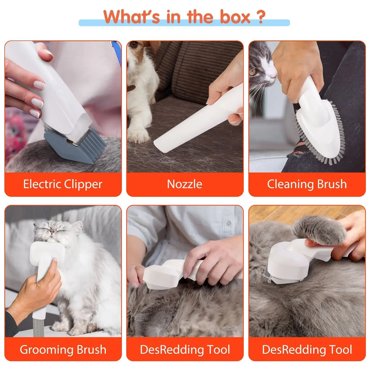 Multifunctional Pet Grooming Vacuum Trimmer