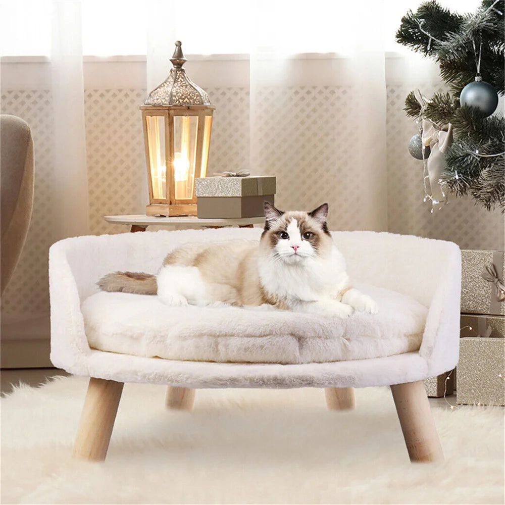 Borwart Elevated Pet Sofa With Removable Cushion