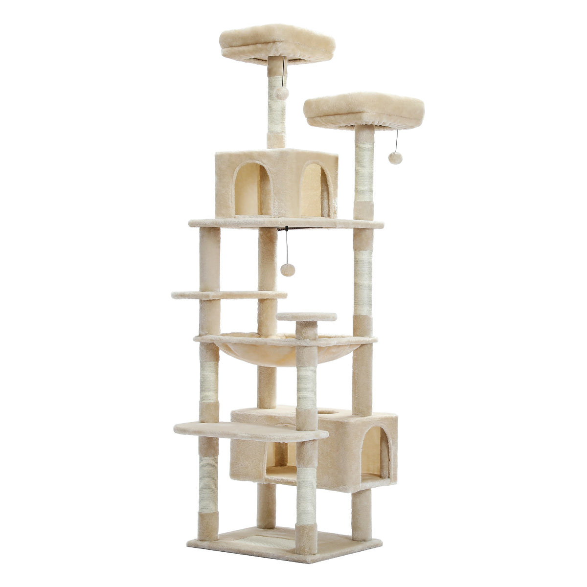 PAWZ Road Multi-Level Wood Cat Tower With Scratching Posts