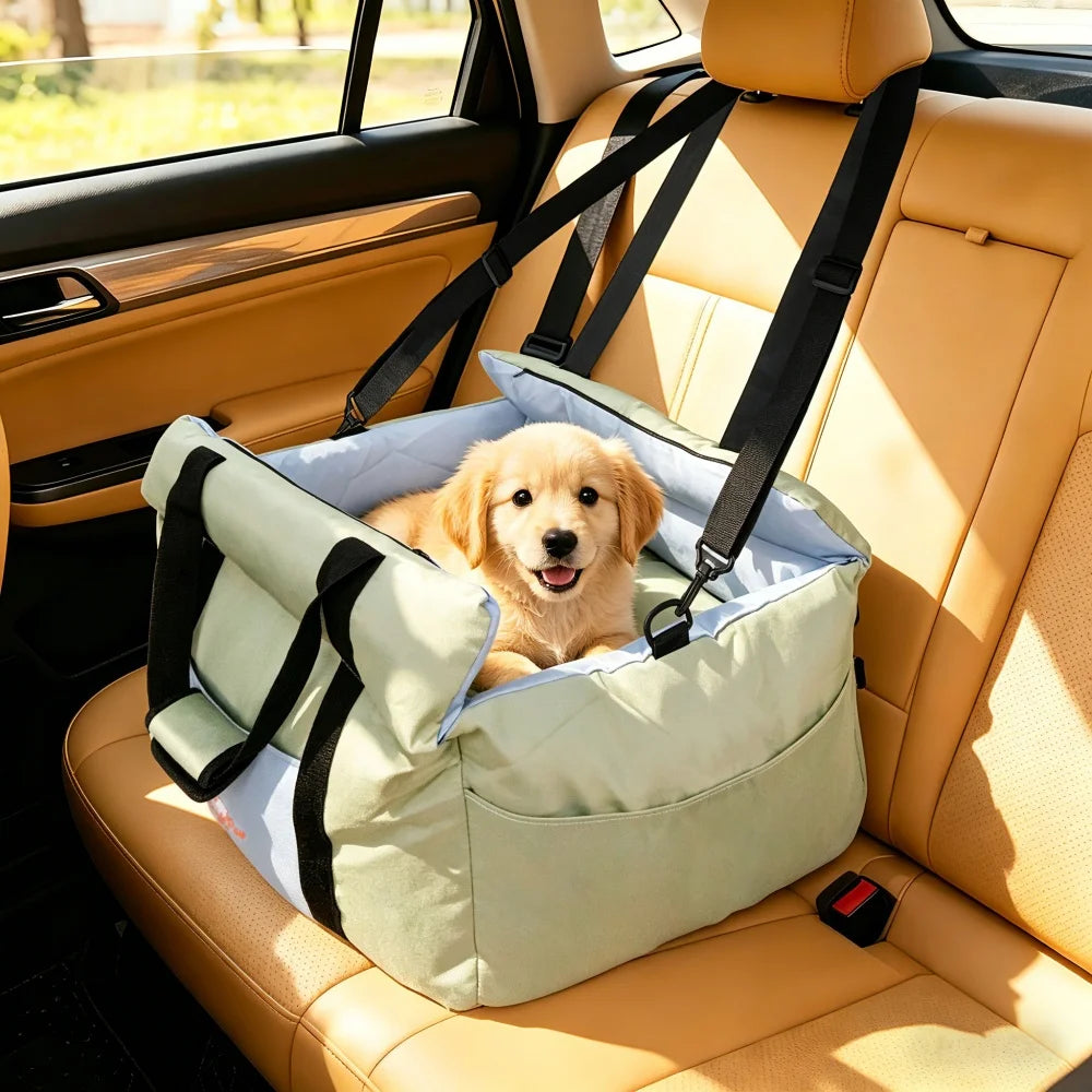 BORWART Portable Dog Booster Car Seat With Strap